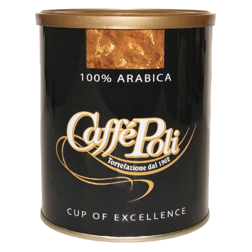 Caffè Poli 100% Arabica plåtburk malet kaffe 250g