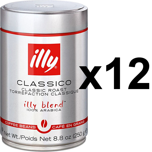 illy Espresso plåtburk kaffebönor 250g x12