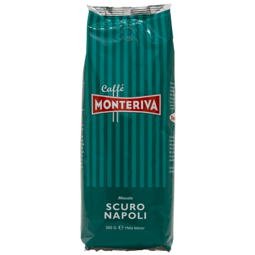 Monteriva Scuro Napoli kaffebönor 500g