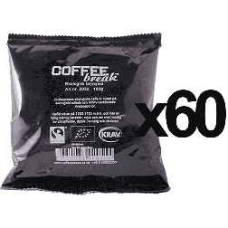 Coffeeplease ekologiskt mörkrostat bryggkaffe 100g x60