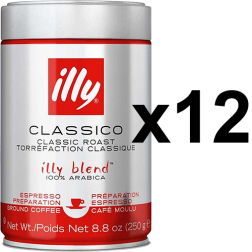 illy Espresso plåtburk malet kaffe 250g x12