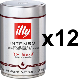 illy Espresso mörkrost plåtburk kaffebönor 250g x12