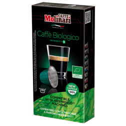 Molinari itespresso Bio 100% Arabica kaffekapslar till Nespresso 10st